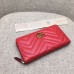 Gucci GG Marmont zip around wallet  443123 red