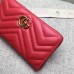 Gucci GG Marmont zip around wallet  443123 red