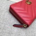 Gucci GG Marmont zip around wallet  443123 red