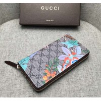 Gucci Tian zip around wallet 424893 Dark Brown