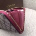 Gucci zip around wallet with embroidered face 431392 red