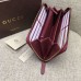 Gucci zip around wallet with embroidered face 431392 red