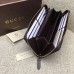 Gucci zip around wallet with embroidered face 431392 black