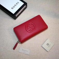 GUCCI SOHO WALLET 308004 IN GRAINED LEATHER red