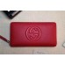 GUCCI SOHO WALLET 308004 IN GRAINED LEATHER red