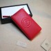 GUCCI SOHO WALLET 308004 IN GRAINED LEATHER red