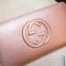 GUCCI SOHO WALLET 308004 IN GRAINED LEATHER pink gold