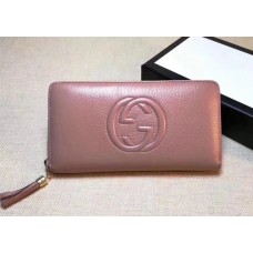 GUCCI SOHO WALLET 308004 IN GRAINED LEATHER pink