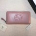 GUCCI SOHO WALLET 308004 IN GRAINED LEATHER pink