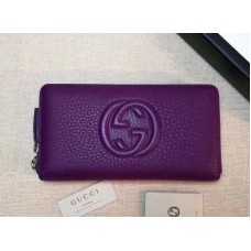 GUCCI SOHO WALLET 308004 IN GRAINED LEATHER purple