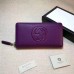 GUCCI SOHO WALLET 308004 IN GRAINED LEATHER purple