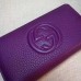 GUCCI SOHO WALLET 308004 IN GRAINED LEATHER purple