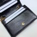 Gucci Vintage Web Rajah Chain Card Case Wallet 573790 Leather Black