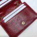 Gucci Vintage Web Rajah Chain Card Case Wallet 573790 Leather Red 2019