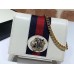 Gucci Vintage Web Rajah Chain Card Case Wallet 573790 Leather White