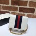 Gucci Vintage Web Rajah Chain Card Case Wallet 573790 Leather White