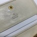 Gucci Vintage Web Rajah Chain Card Case Wallet 573790 Leather White