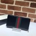 Gucci Vintage Web Rajah Zip Around Wallet 573791 Leather Black