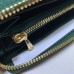 Gucci Zumi Grainy Leather Zip Around Wallet 570661 Green 2019