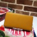 Gucci Zumi Grainy Leather Zip Around Wallet 570661 Yellow 2019