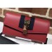 Gucci Web Sylvie Leather Continental Wallet 476084 Red 2017