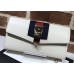 Gucci Web Sylvie Leather Continental Wallet 476084 White