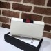 Gucci Web Sylvie Leather Continental Wallet 476084 White
