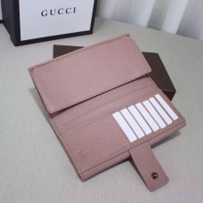 Gucci miss GG leather continental wallet 337335 light pink