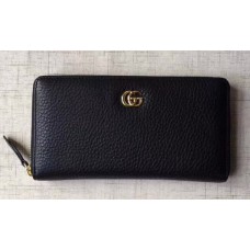 Gucci Leather Zip Around Wallet 456117 Black 2018