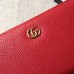 Gucci Leather Zip Around Wallet 456117 Red 2018