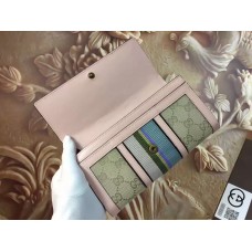 Gucci vintage web canvas wallet 409440 light pink