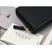 Gucci Animalier Leather Zip Around Wallet 523667 Black