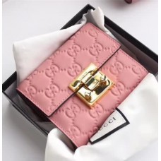 Gucci Padlock Gucci Signature Short Wallet 453155 Pink