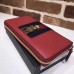 Gucci Web Sylvie Leather Zip Around Wallet 476083 Red 2017