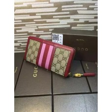 Gucci Rania Original GG zip around wallet 353651 in red