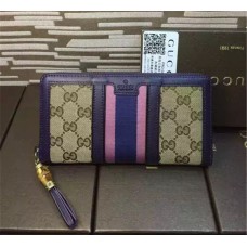 Gucci Rania Original GG zip around wallet 353651 in purple