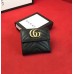 Gucci GG Marmont Matelassé Chevron Leather Wallet 474802 Black 2018