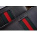 Gucci Web leather zip around wallet 408831