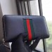 Gucci Web leather zip around wallet 408831