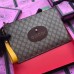 Gucci Red Print Leather Medium Portfolio