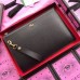 Gucci Black GG Marmont Leather Portfolio Pouch