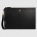 Gucci Black GG Marmont Leather Portfolio Pouch