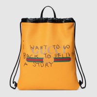 Gucci Yellow Coco Capitan Logo Backpack