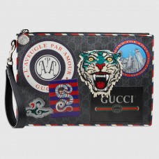 Gucci Night Courrier GG Supreme Portfolio Pouch