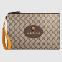 Gucci Red Print Leather Medium Portfolio