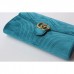 Gucci Petrol Blue GG Marmont Velvet Clutch Bag