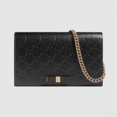 Gucci Black Signature Leather Mini Bag