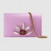 Gucci Pink Mini Chain Bag With Double G and Crystals
