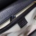 Gucci Black GG Marmont Small Top Handle Bag