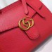 Gucci Red GG Marmont Small Top Handle Bag